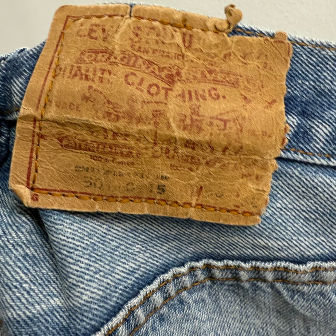 90S Vintage Levis 501 디스트로이드 데님 팬츠 상품이미지2
