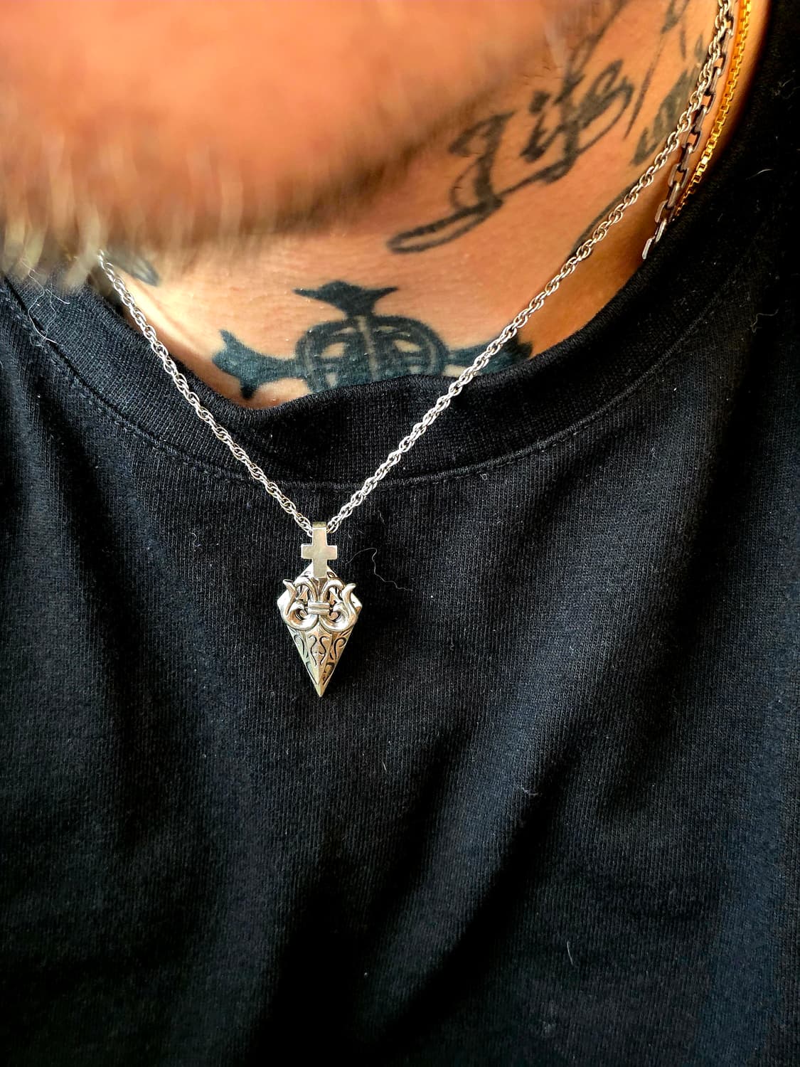 Silver925  cross arrowhead nacklace 상품이미지8