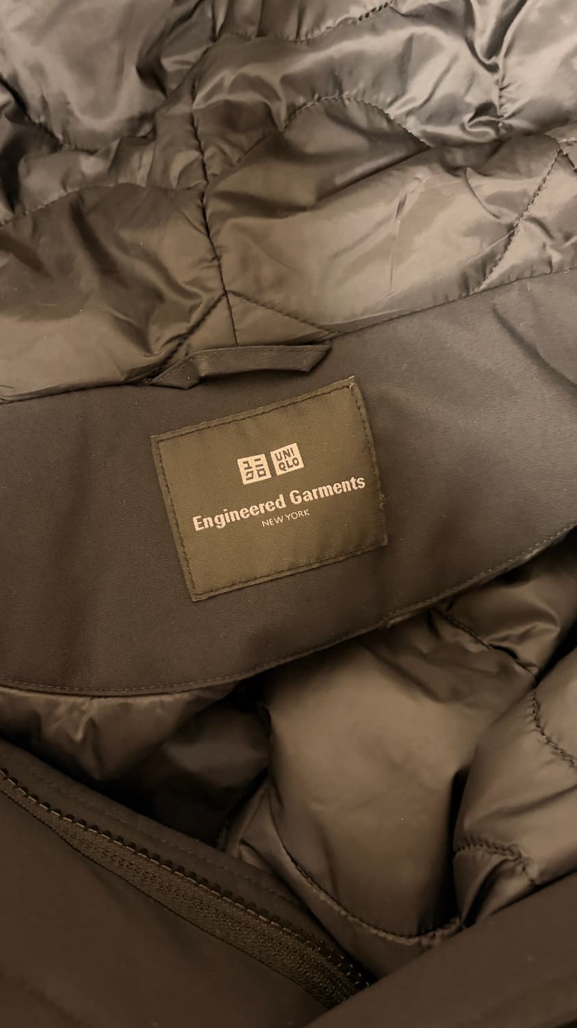 유니클로 엔지니어드가먼츠 후드 코트 블랙 상품이미지4