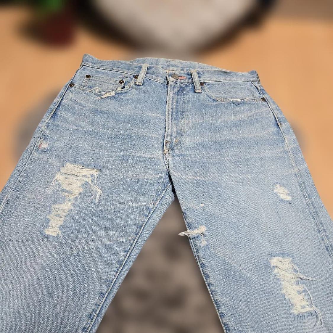 캐피탈 연청 디스트로이드 데님 팬츠 상품이미지2