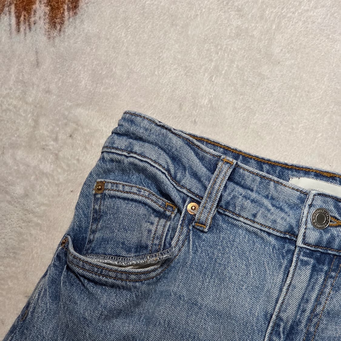 h&m 연청 데님 와이드 팬츠 상품이미지2