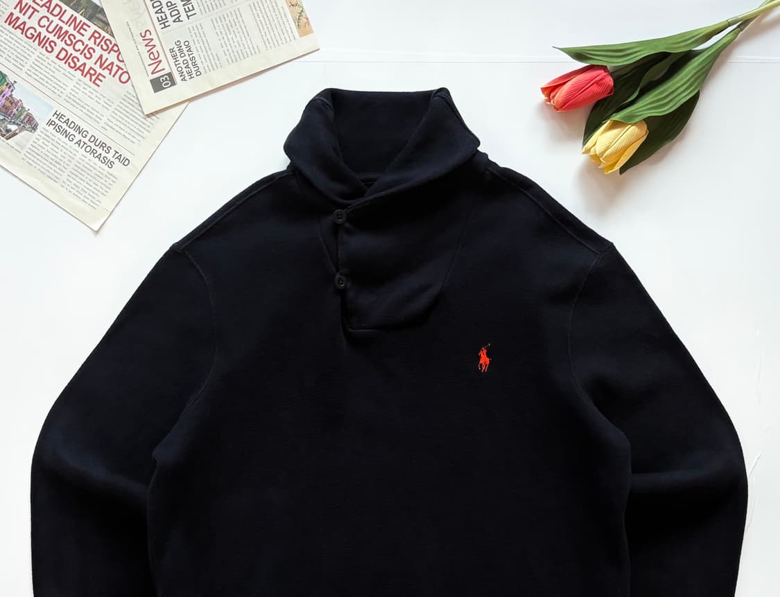 Polo 폴로랄프로렌 숄카라 네이비 맨투맨  상품이미지3