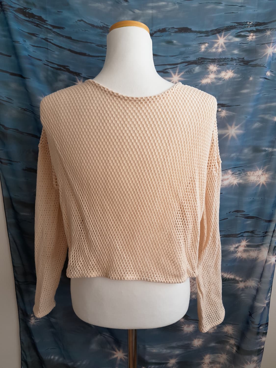 리본 그물 가디건 상품이미지3