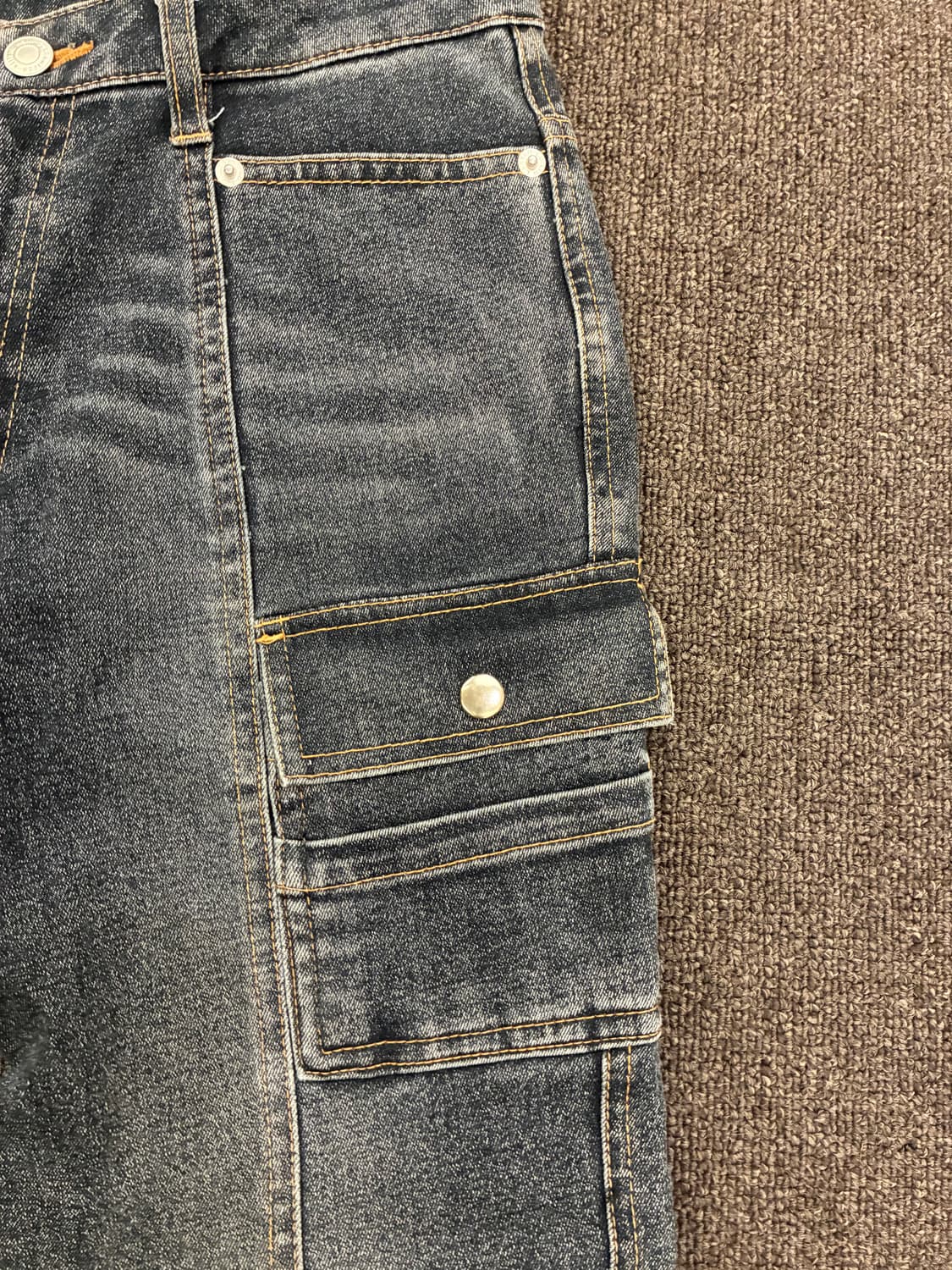 OS)Japanese vintage 여성 부츠컷 카고 데님팬츠 상품이미지2