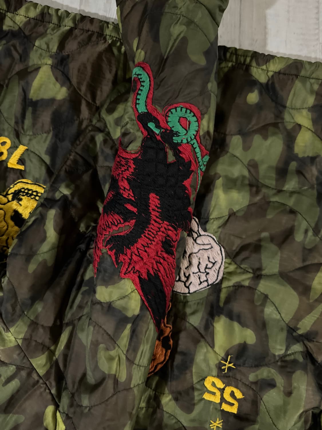 디젤 카모 자수 패치워크 자켓 판매 상품이미지4