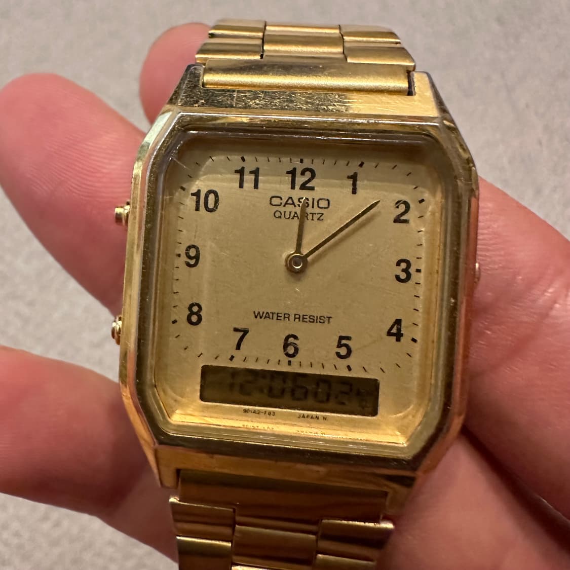 카시오 (CASIO) AQ-230 금장 시계 상품이미지7
