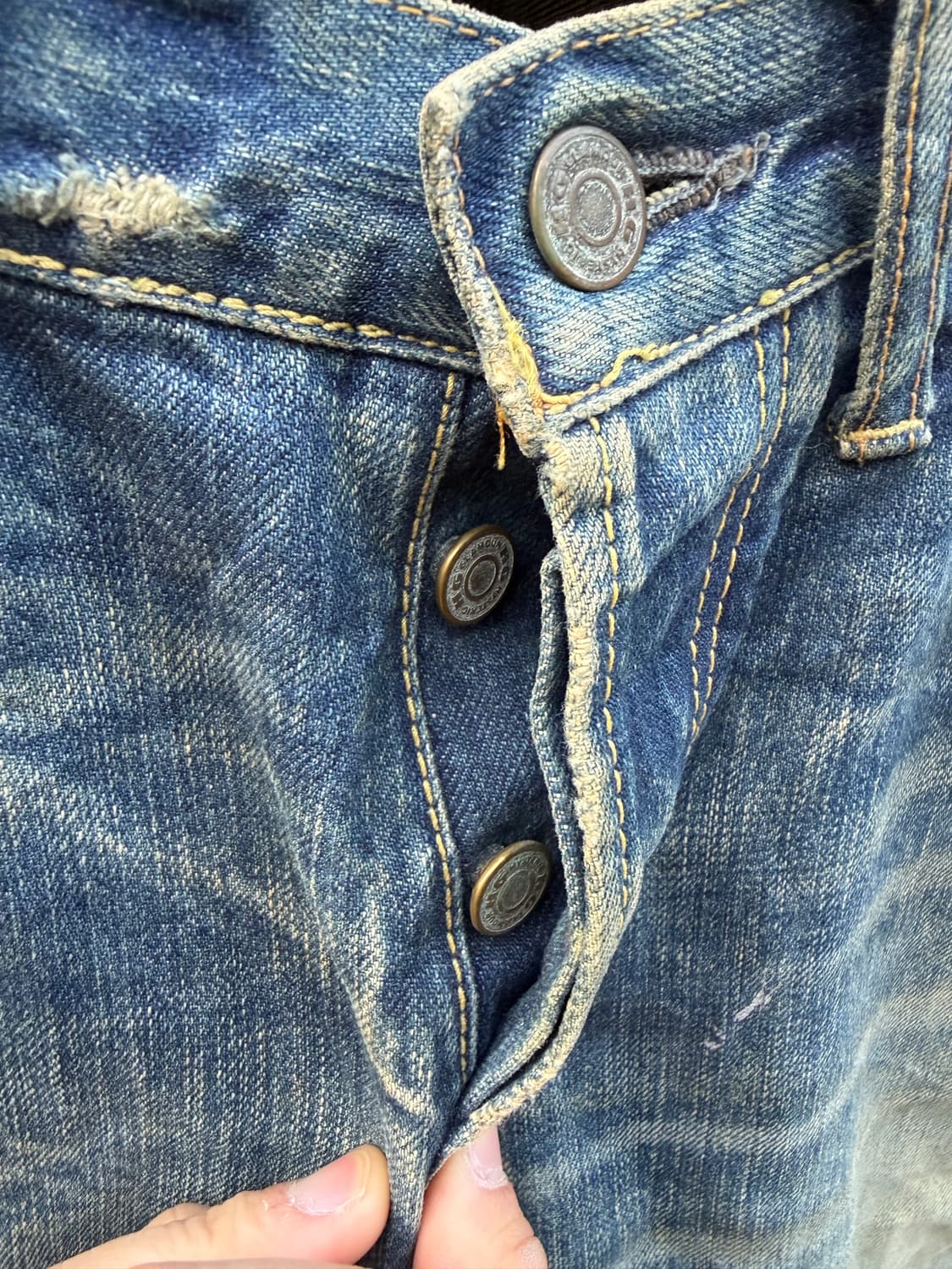 00s Hysteric Glamour 펑크 디스트로이드 데님 34 상품이미지5