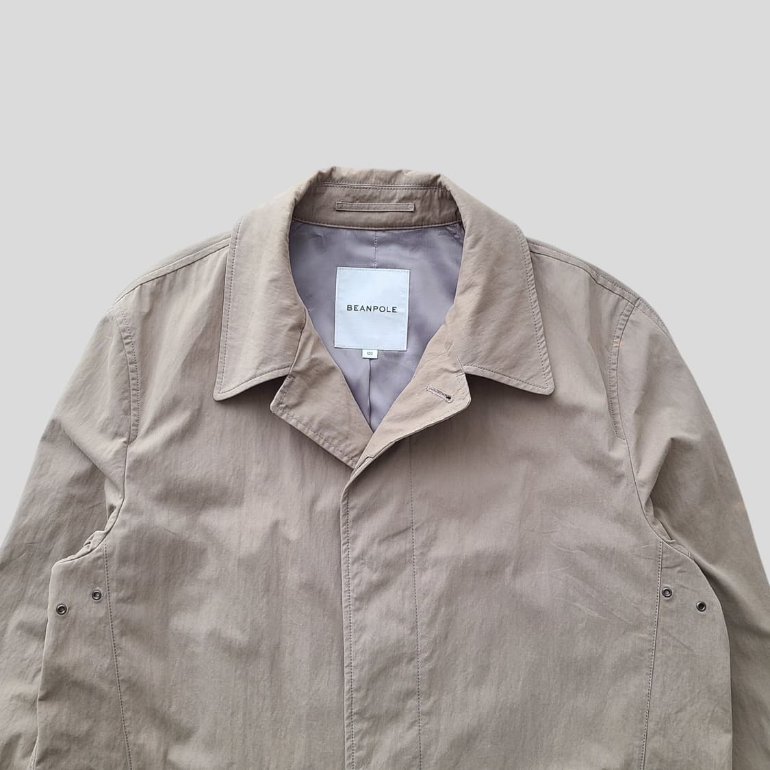 빈폴 카키 솔리드 코튼 맥 코트 상품이미지3