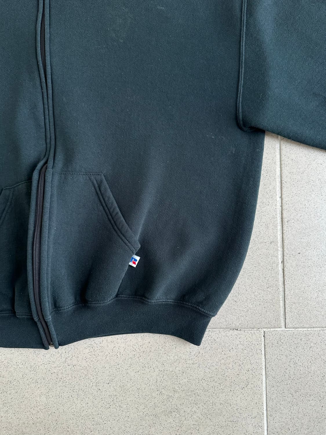 90s 빈티지 러셀 후드집업 다크그린 XL 상품이미지3