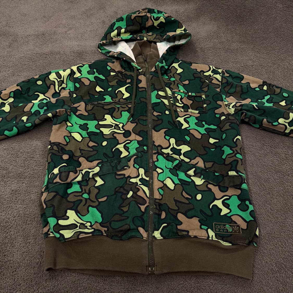 [정품/M] 00s 아디다스 세이프티 카모 트랙 후드자켓 상품이미지2
