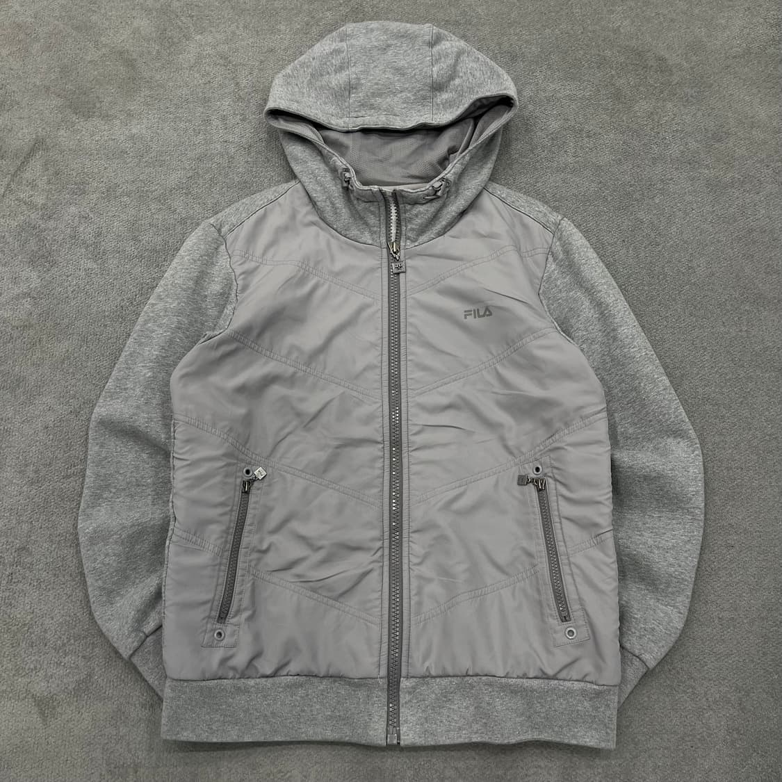 100 휠라 그레이 후드 집업 자켓 상품이미지1