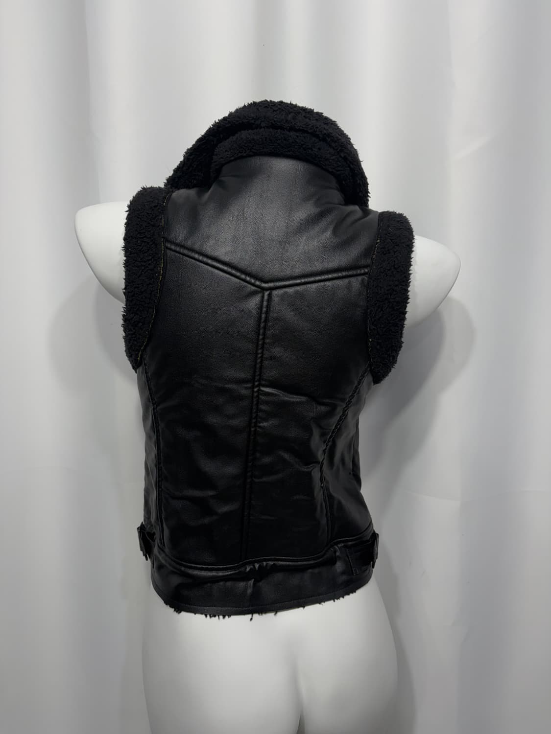 🎸블랙 퍼 레더 베스트🎸 상품이미지6