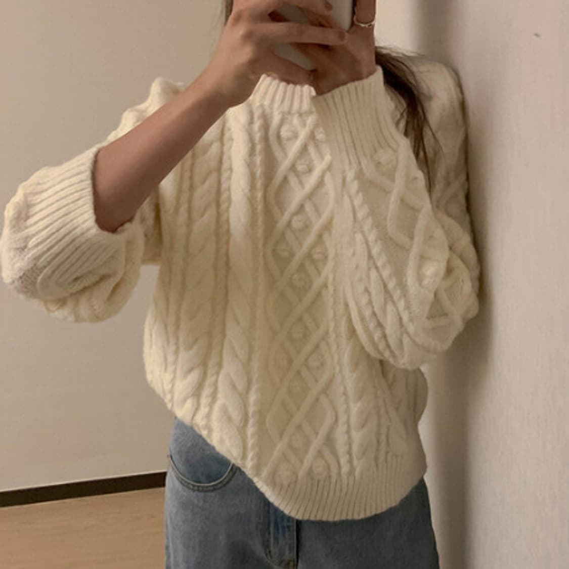 니어웨어 꽈배기니트 (아이보리) 26000 상품이미지8