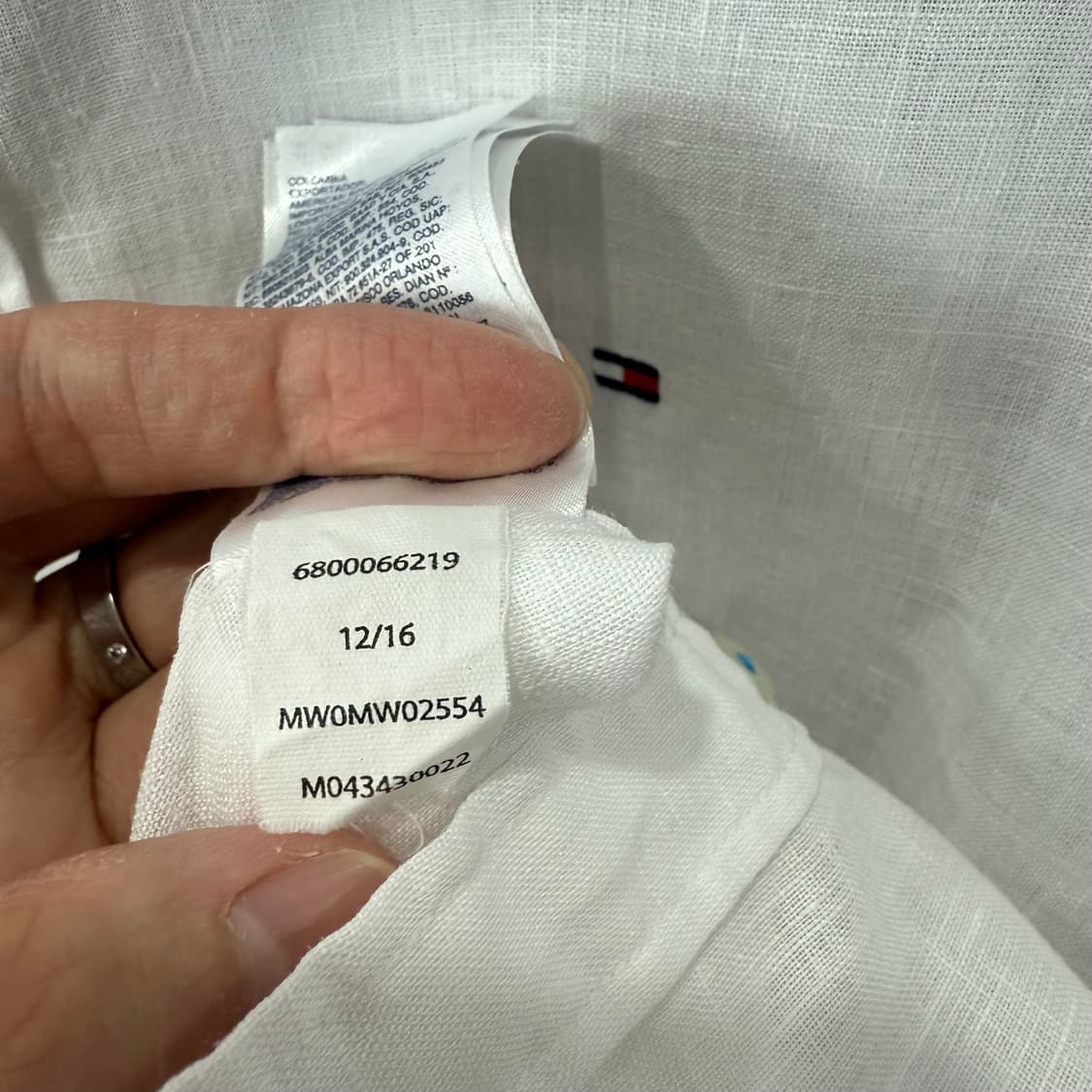 M 타미 힐피거 프리미엄 린넨 화이트 셔츠 남방 상품이미지4