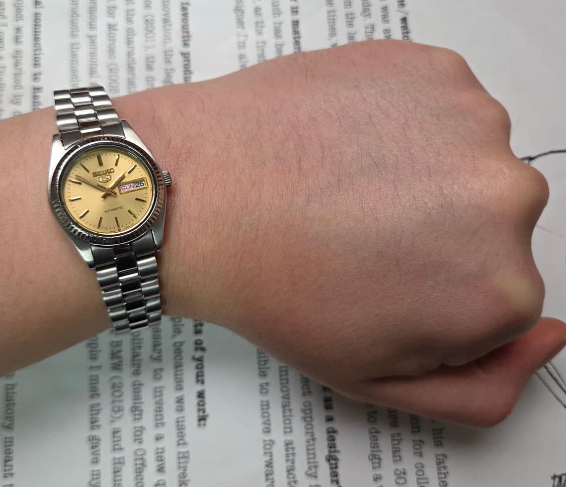 빈티지 세이코 데이데이트 샴골판 플루티드베젤 오토매틱 여성용  상품이미지8