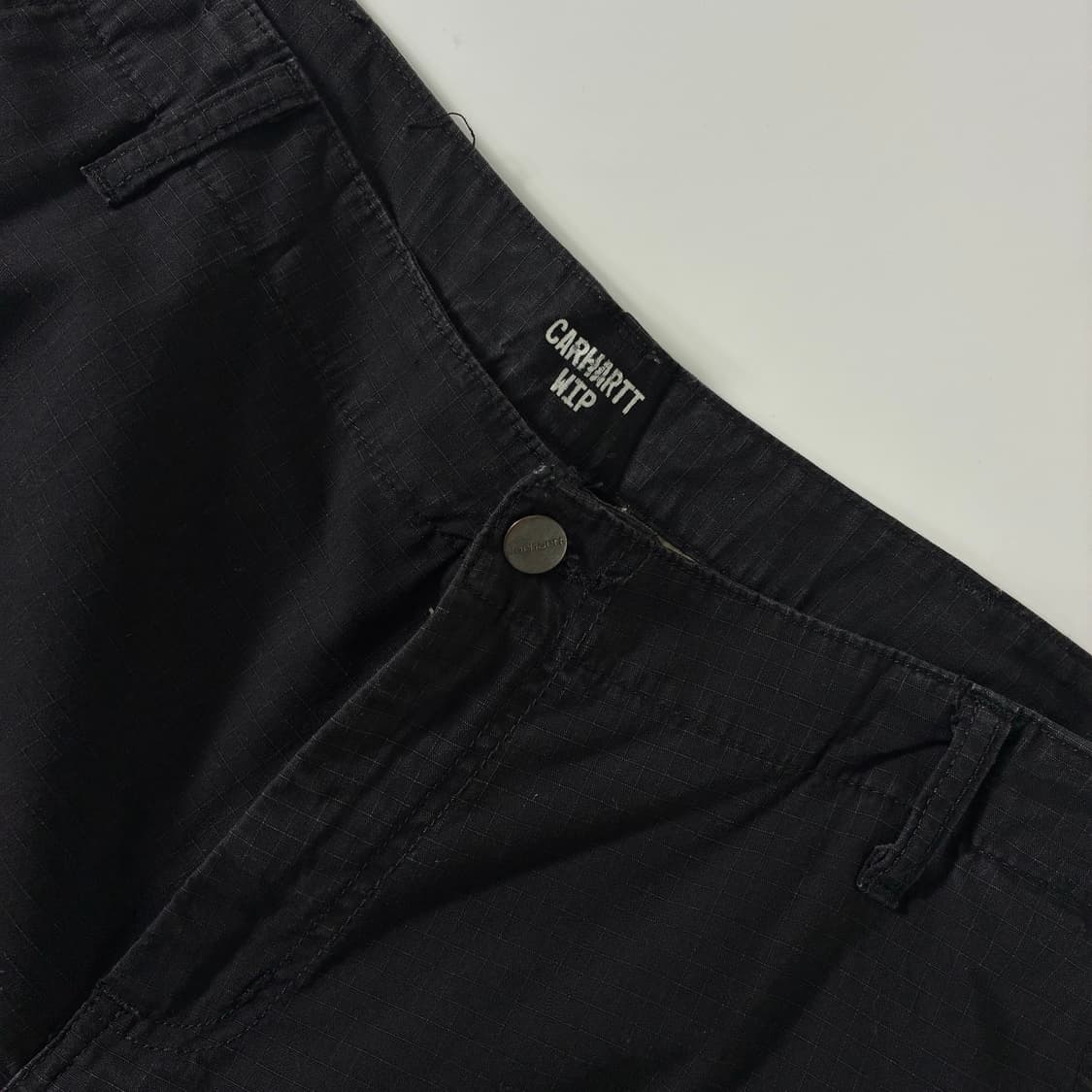 Carhartt 칼하트 블랙 레귤러 카고 팬츠 상품이미지6