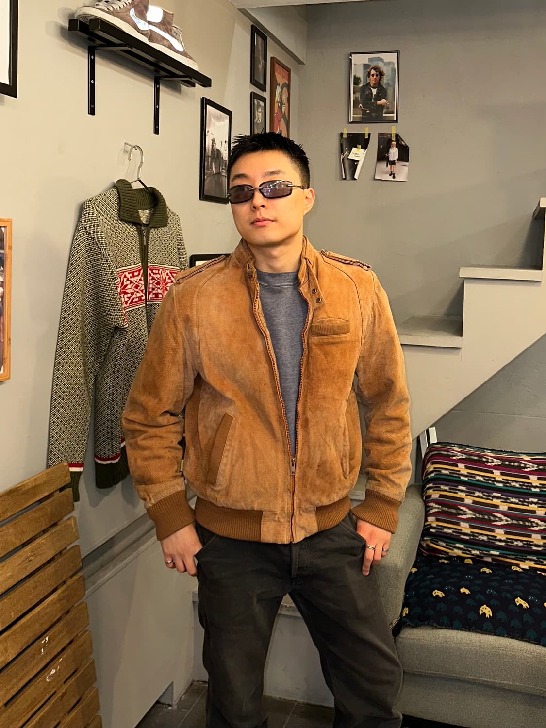 90’s Japanese pig-leather rider jacket 상품이미지2