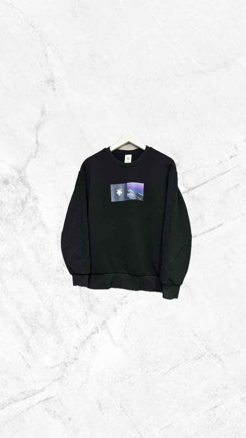 데상트 여성 맨투맨 블랙 XS 상품이미지1