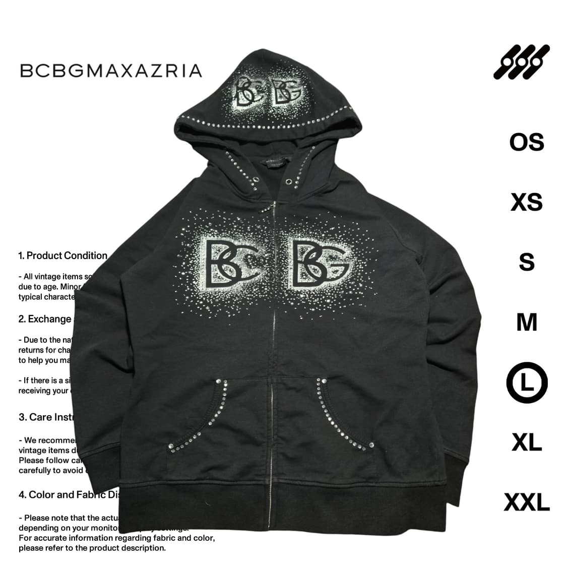 BCBG 비즈 L사이즈 후드집업 상품이미지1