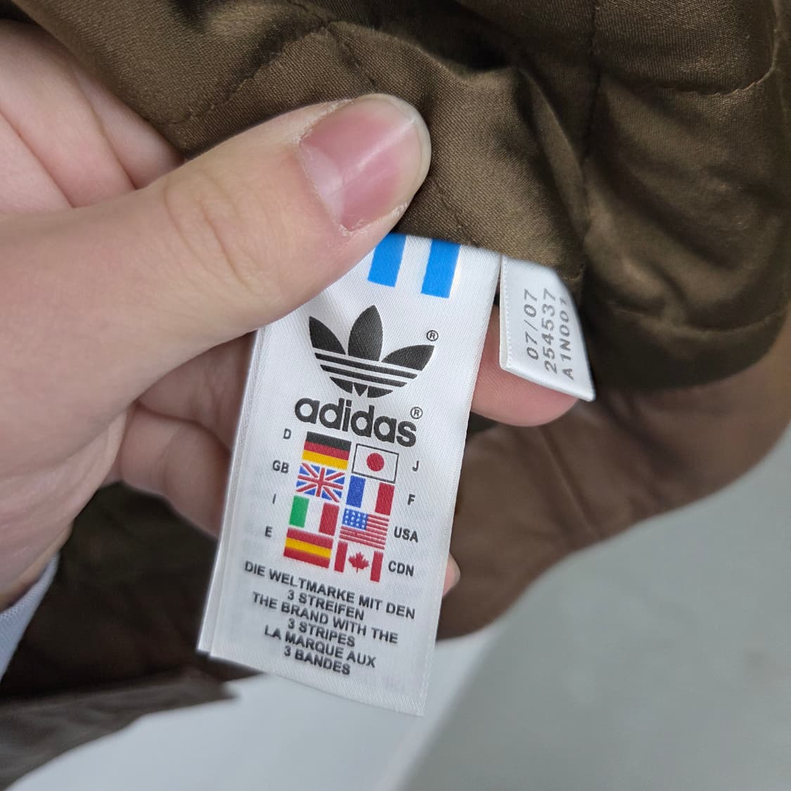 아디다스 브라운 가죽 자켓 퍼 카라 여/M 상품이미지9