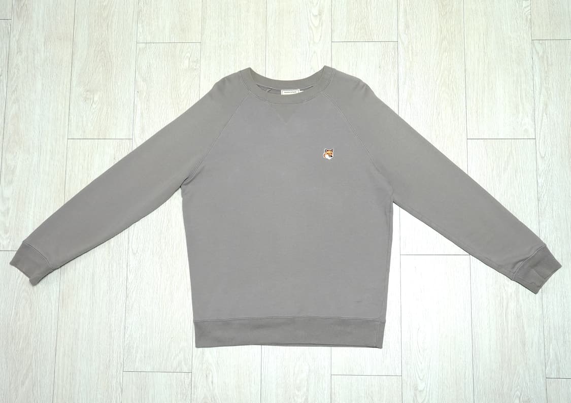 메종키츠네 폭스헤드 맨투맨 베이지그레이 L 상품이미지3