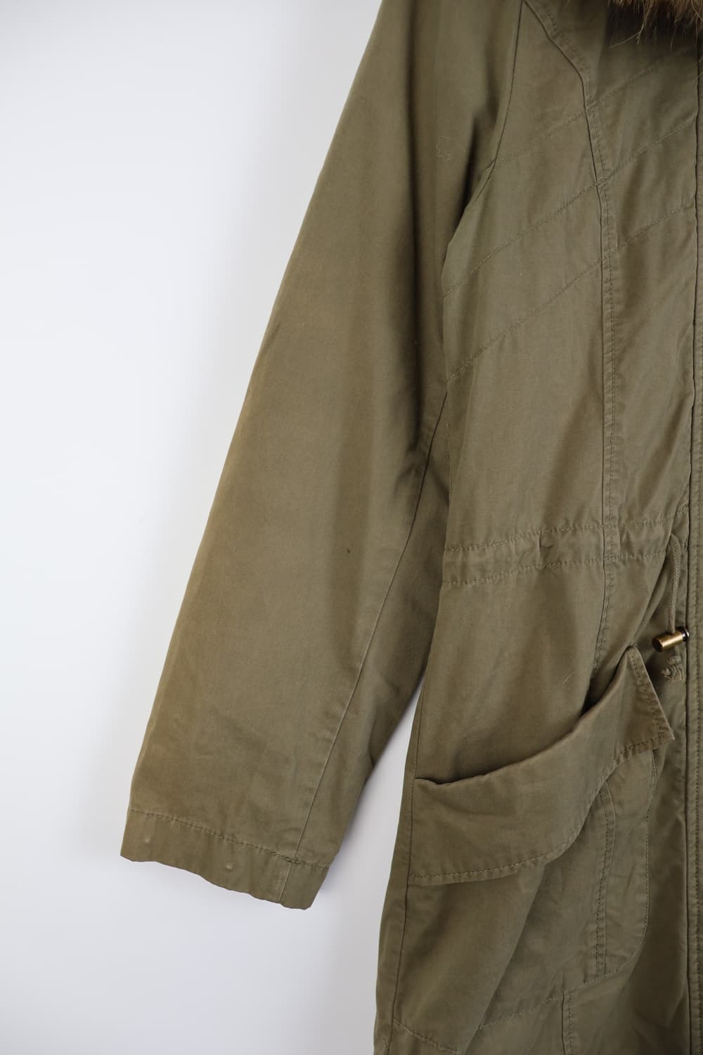 Jpn Khaki Military Hoodie Fur Coat 상품이미지7