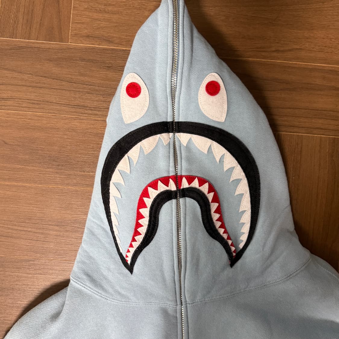 베이프 PONR 샤크 후드집업 스카이 블루 상품이미지3