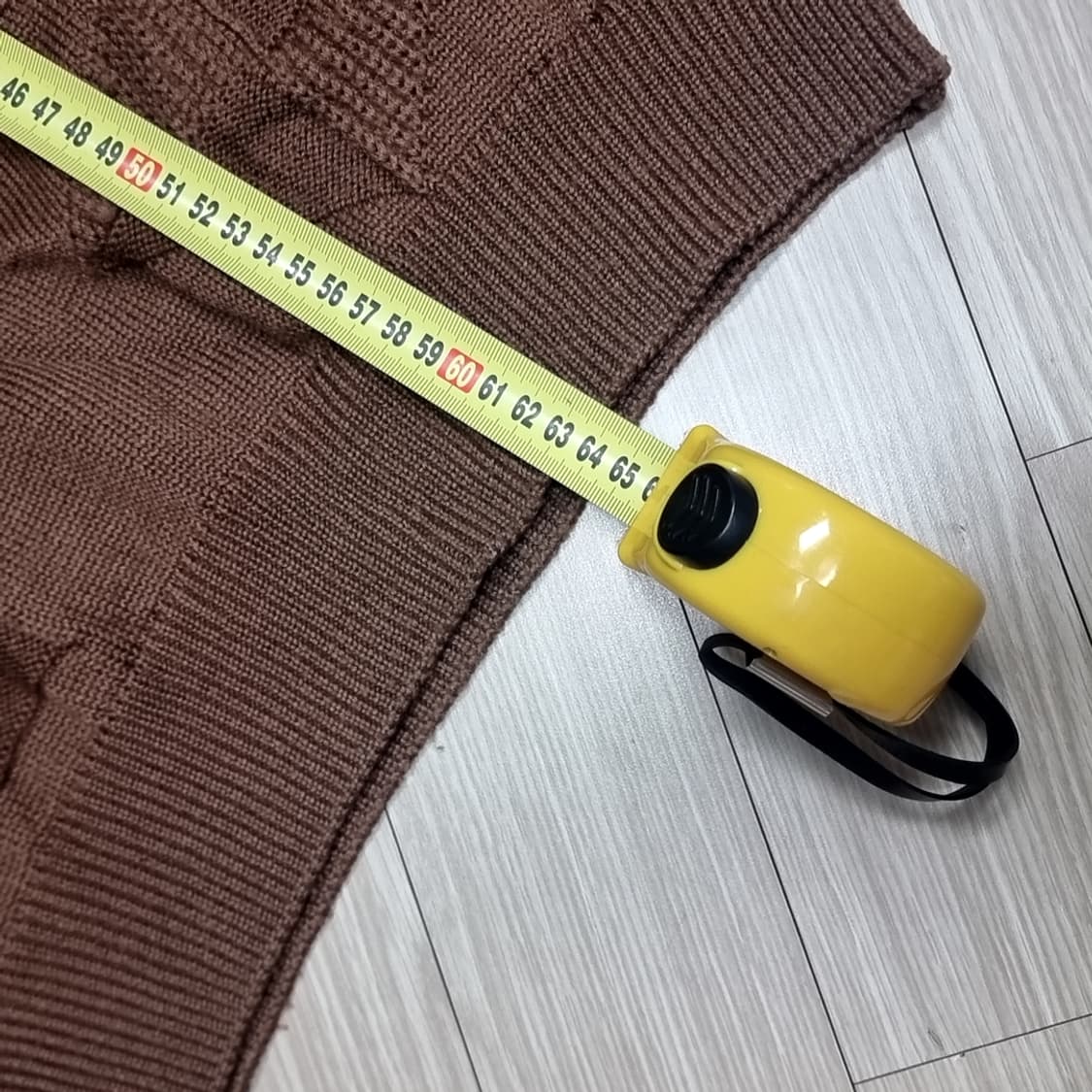 CALBARL 브라운 통과제리 자수 니트(100-105) 상품이미지8