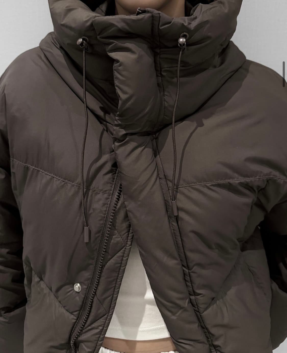 VIVNLUV 브라운 후드 패딩 상품이미지5