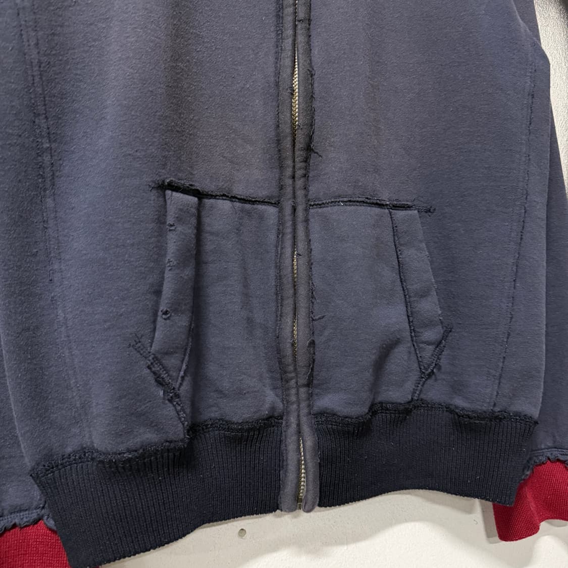 아베크롬비 Y2K 패치 배색 그런지 데미지 집업 코튼 자켓 상품이미지4