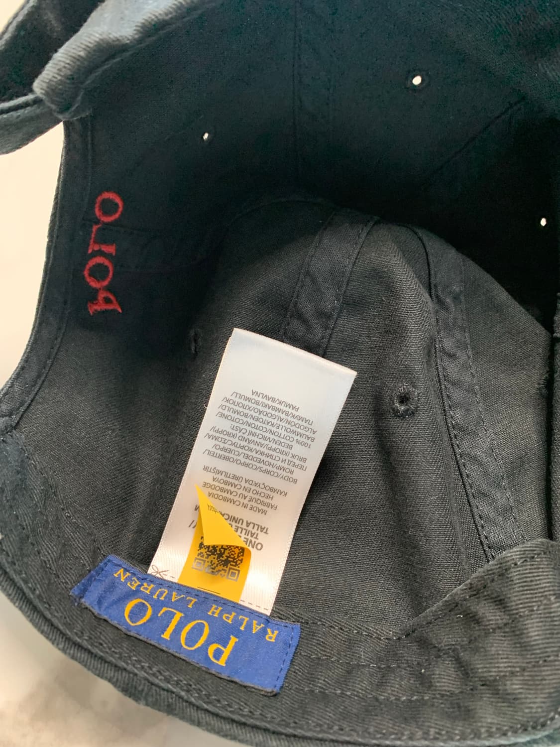 폴로 랄프로렌 블랙 볼캡 모자 상품이미지3