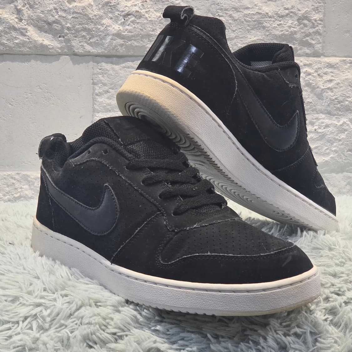 7w-16:나이키 코트 보로우 로우 블랙 스웨이드 26.5cm 상품이미지4