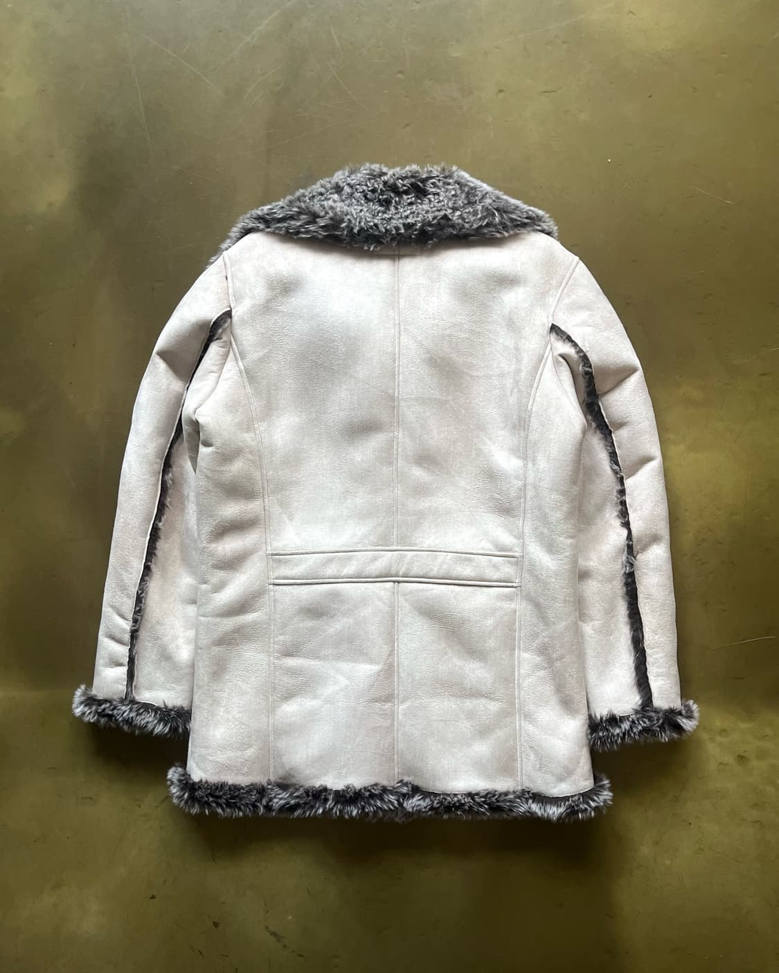 90-00s V-KEI White Faux Leather Fur JK 상품이미지10