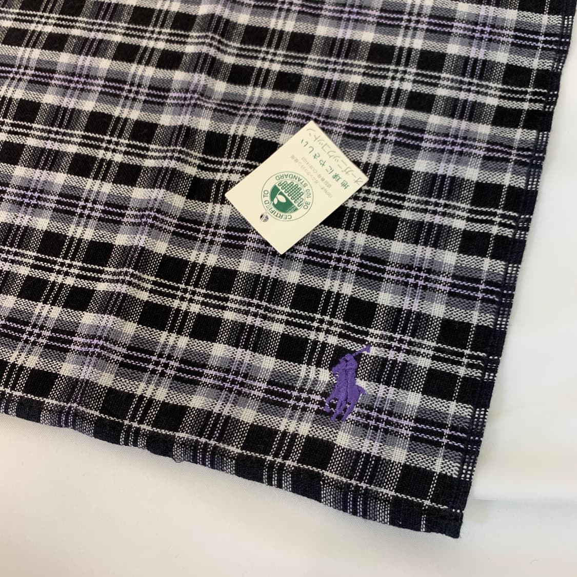 폴로 랄프로렌 포니 퍼플 체크 핸드타올 상품이미지3