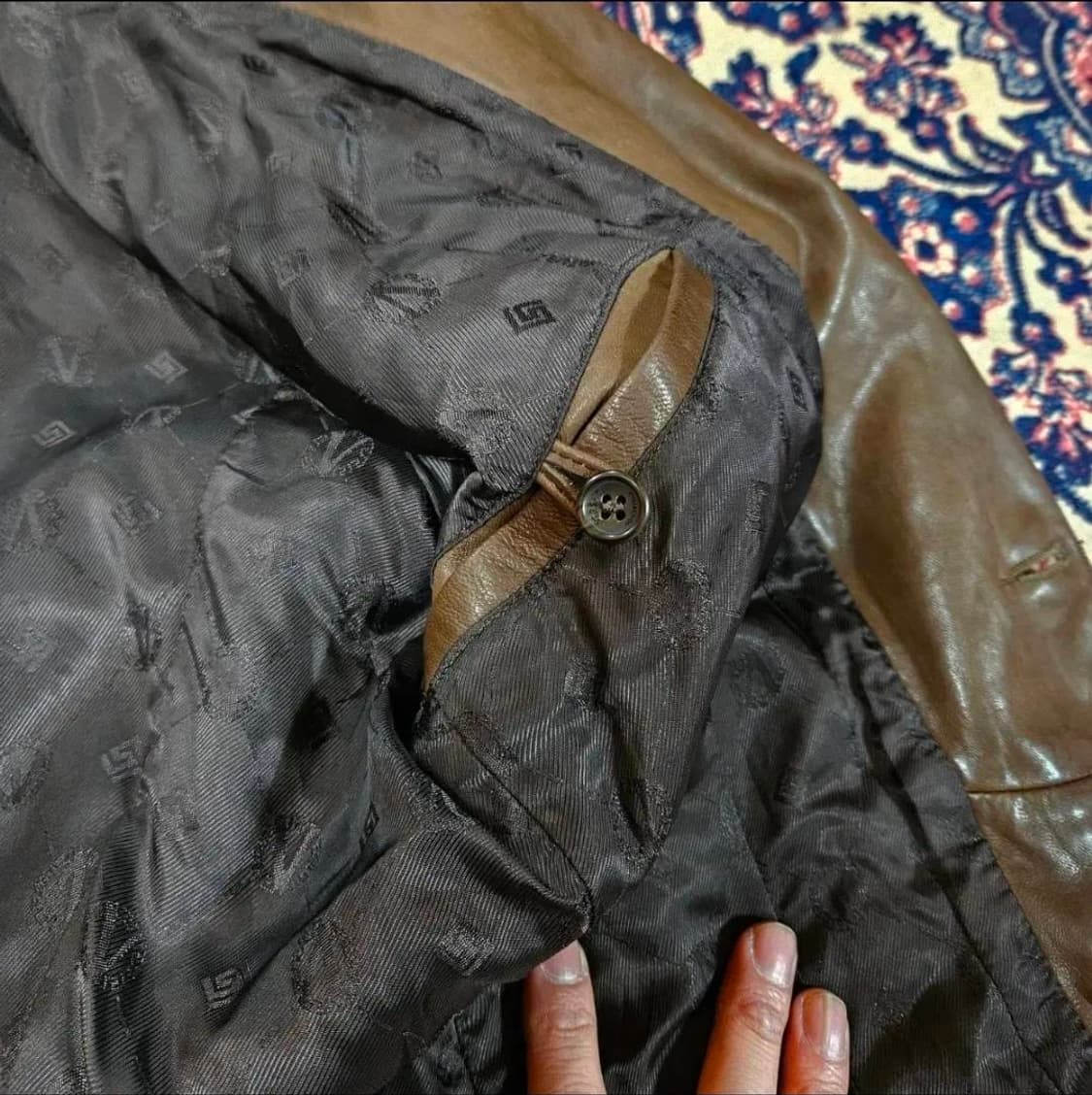 베르사체(VERSACE) 램스킨 클래식 노치드 라펠 카라넥 자켓 52 상품이미지6