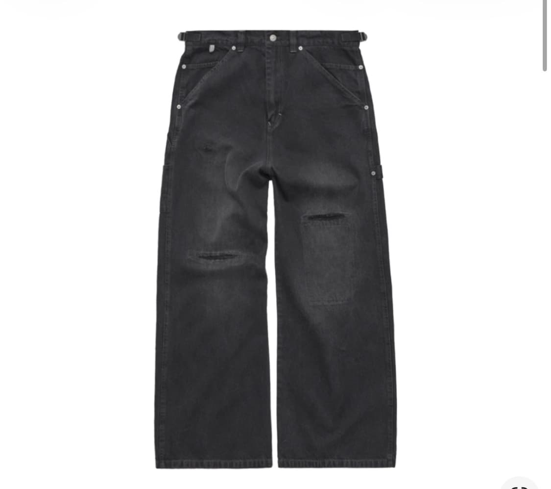 3)폴리테루 데미지드 카펜터 워시드 블랙 상품이미지1