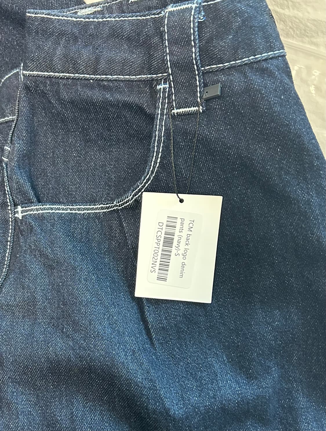 TCM back logo denim pants (navy) 상품이미지9