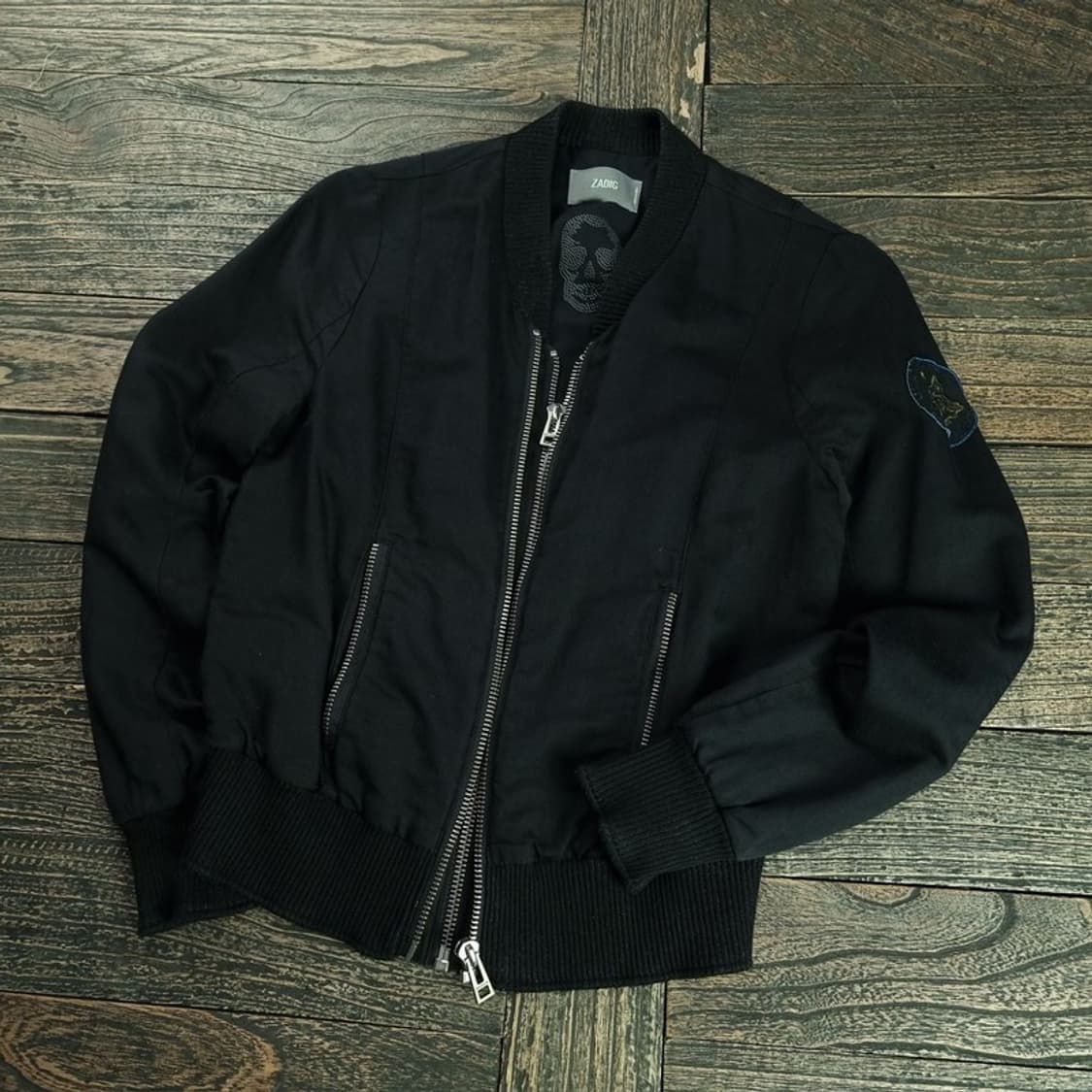 [쟈딕앤볼테르] 더블 지퍼 블루종 봄버 자켓 블랙 P01447 상품이미지1