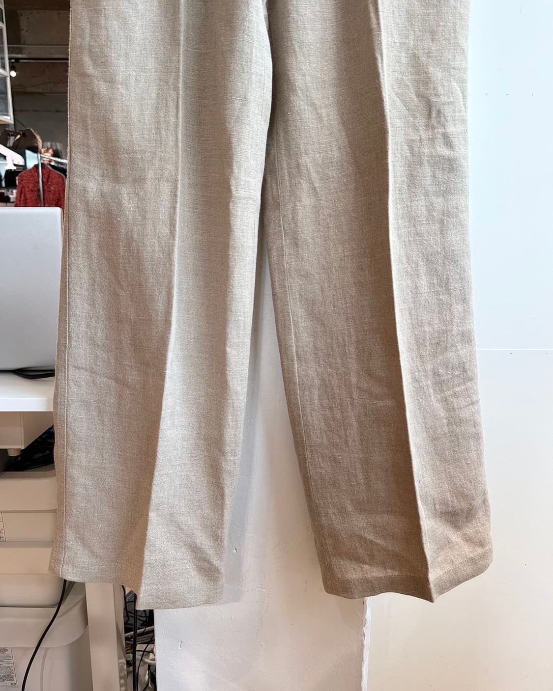 막스마라 위캔드 베이지 린넨 슬랙스 팬츠  상품이미지4