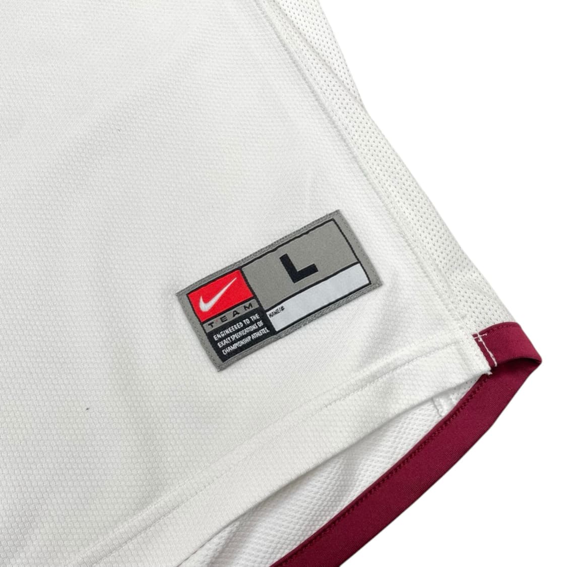 나이키 화이트 버건디 Team NikeFIT 축구 저지 반팔 티셔츠 L 상품이미지6