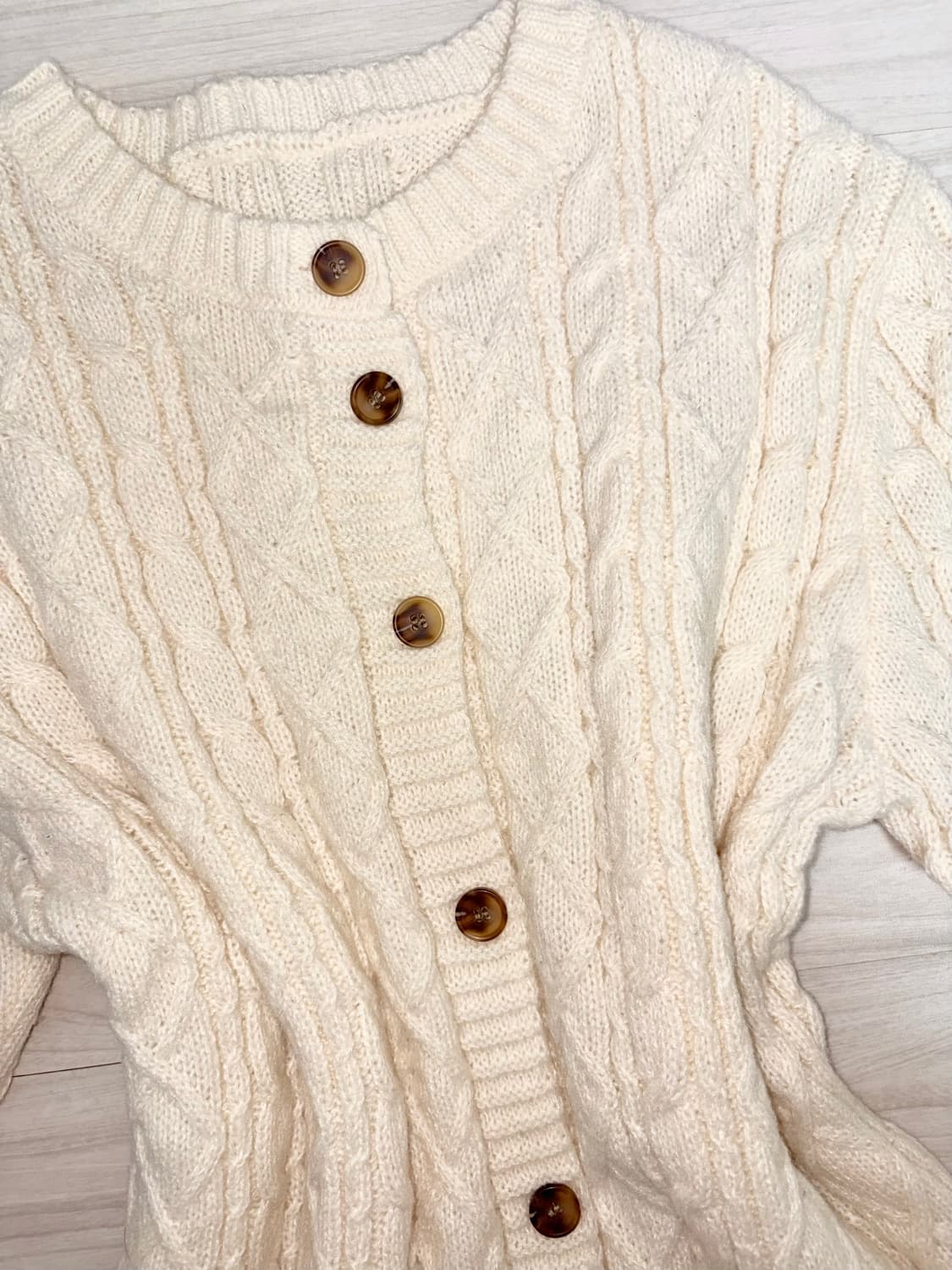 아이보리 페어리 모리 니트 가디건 라떼갸루 히메갸루 오네갸루 크루빈티지 상품이미지2