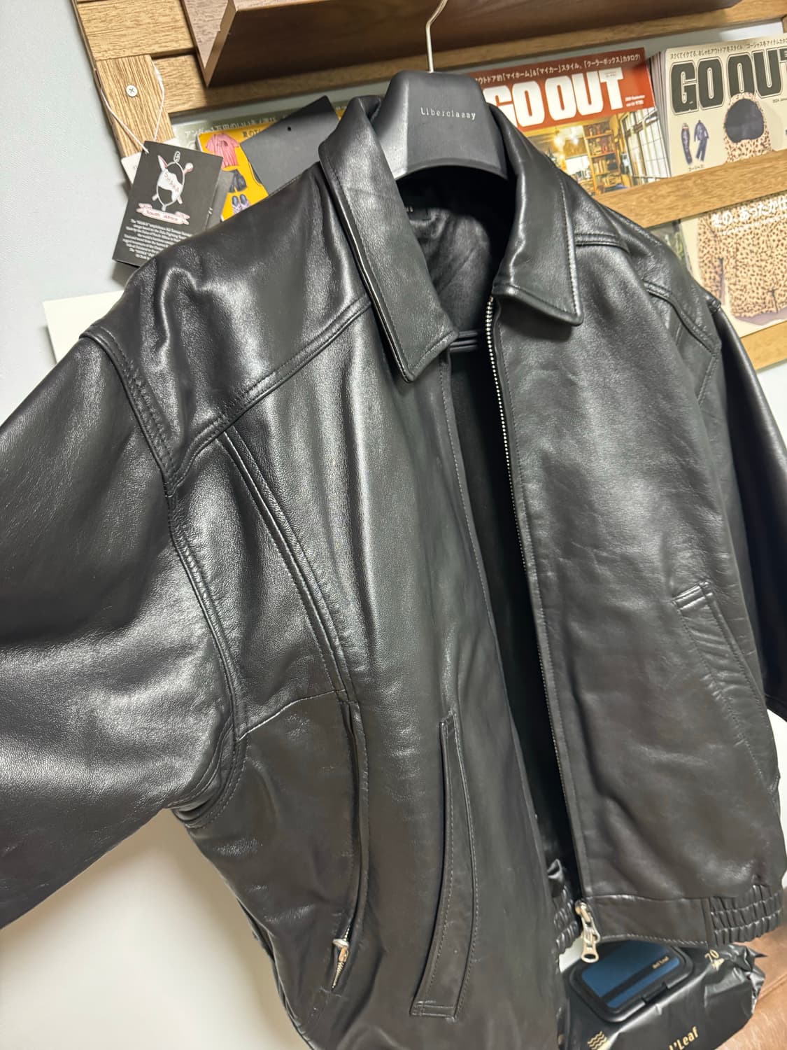 빔즈 오버핏 가죽자켓  상품이미지3