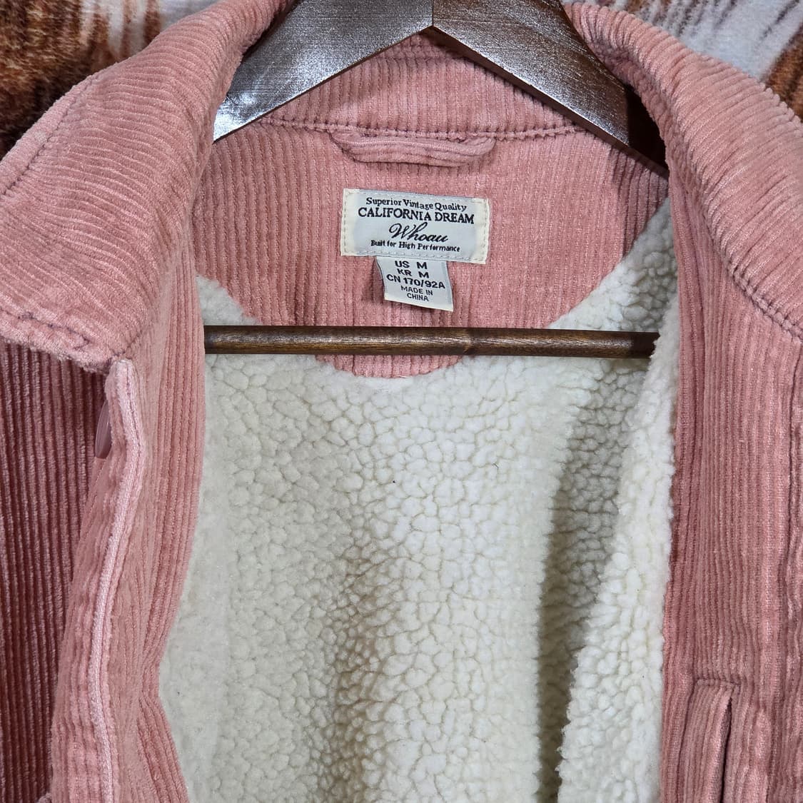 빈티지 핑크 코듀로이 뽀글이 자켓 상품이미지7