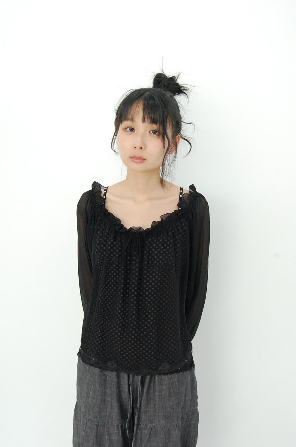 Old Uniqlo dot lace sleeveless 상품이미지4