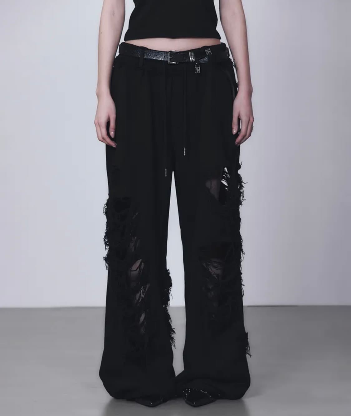 트리밍버드 Scratch Damage Wide Sweat Pants 상품이미지1