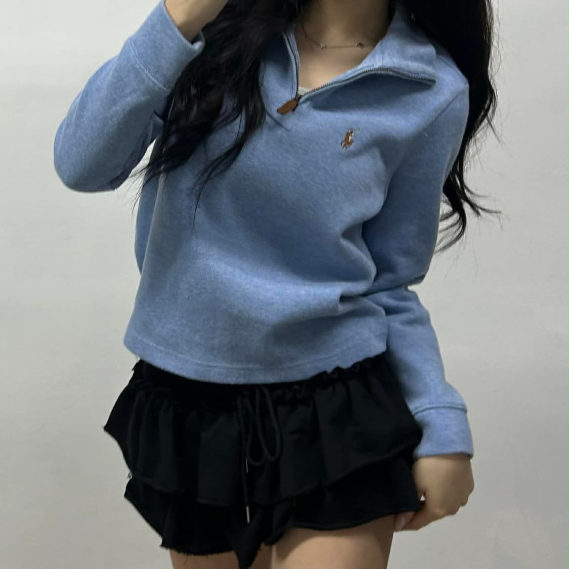 폴로 랄프로렌 신형 큐알 하프집업 코튼 니트 반집업(S) 상품이미지2