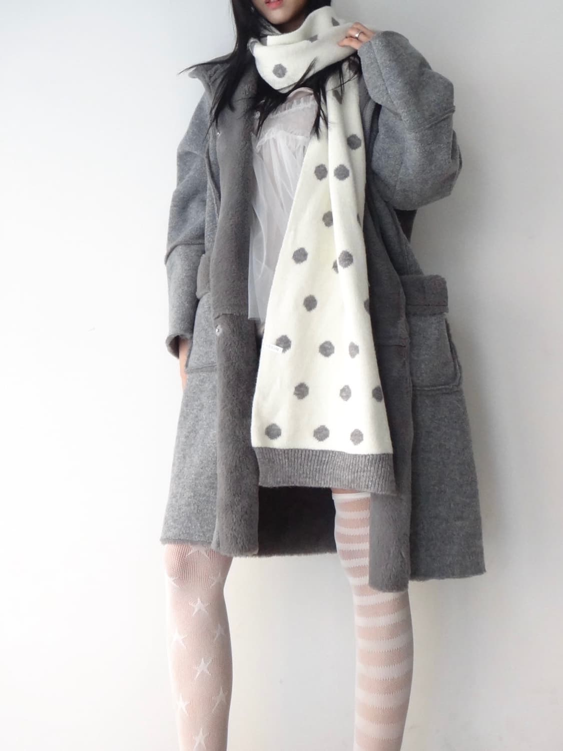 Soft pocket hoody coat / light grey 상품이미지5