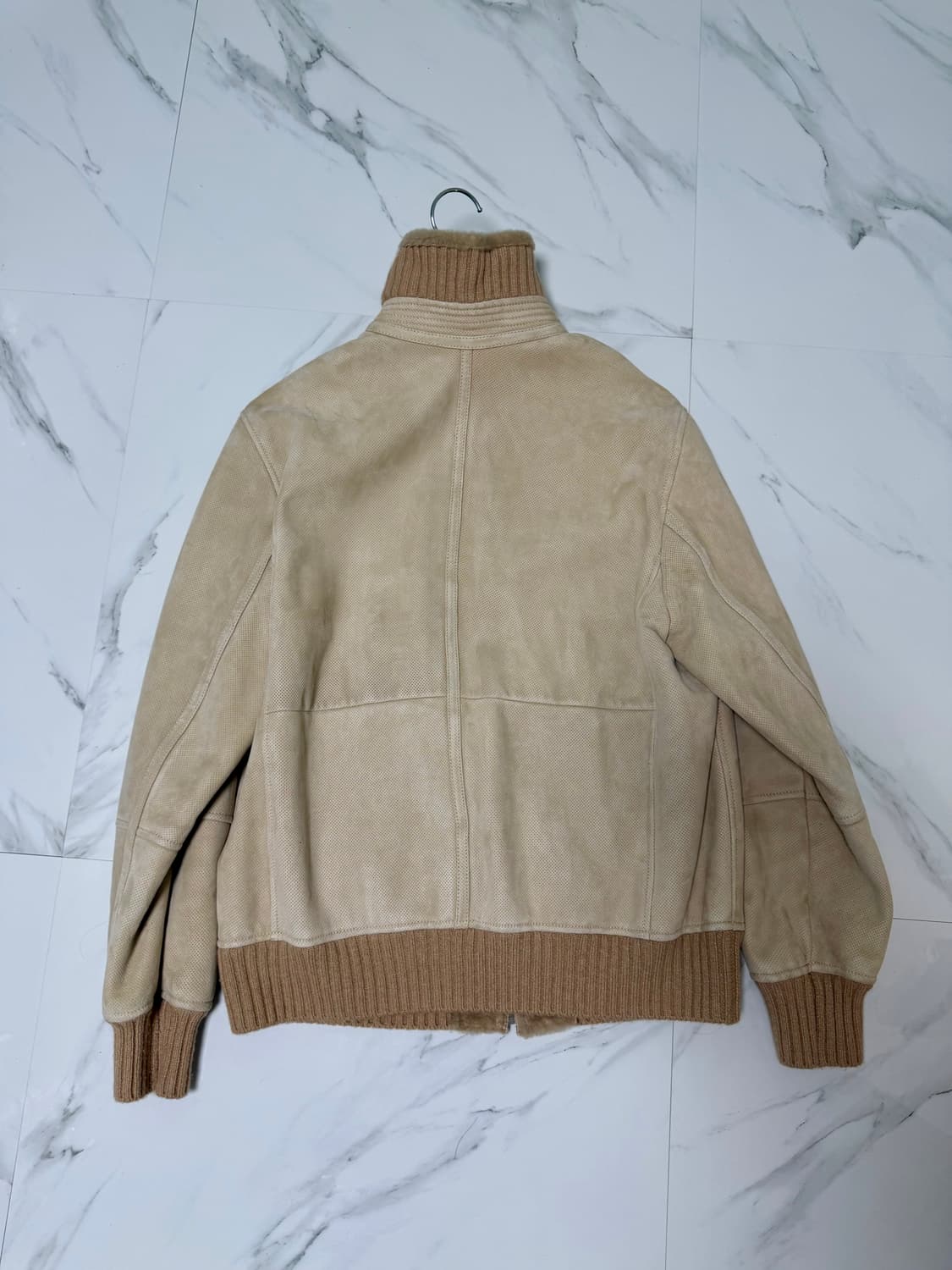 브루넬로쿠치넬리 레더 스웨이드 풀시어링 무스탕 자켓 L 상품이미지3