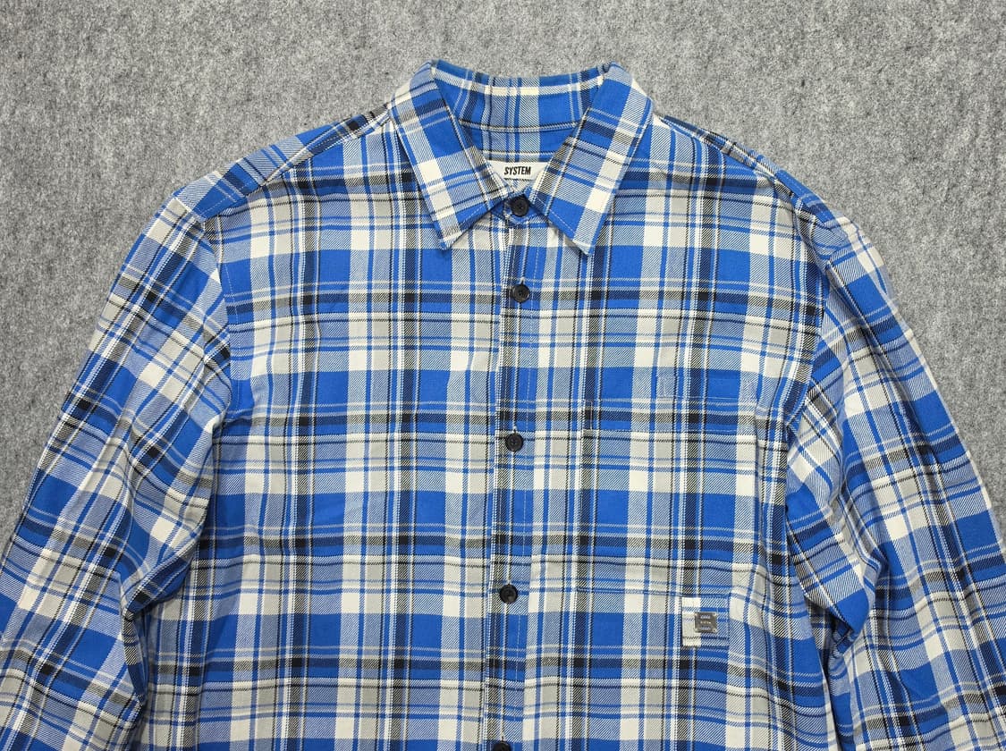 한섬 시스템 코튼 체크 셔츠 105 상품이미지3