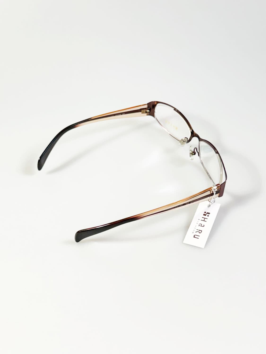 HARU 슬림 오벌 브라운 메탈 프레임 빈티지 안경 상품이미지4
